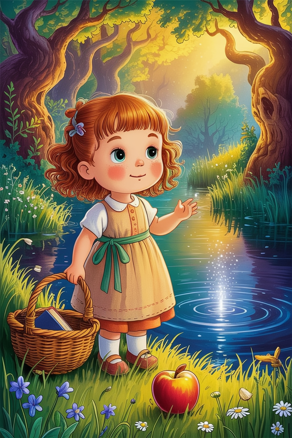 Illustration zur Gute-Nacht-Geschichte „Der Feenstaub des Glücks - eine herzliche Gute-Nacht-Geschichte“