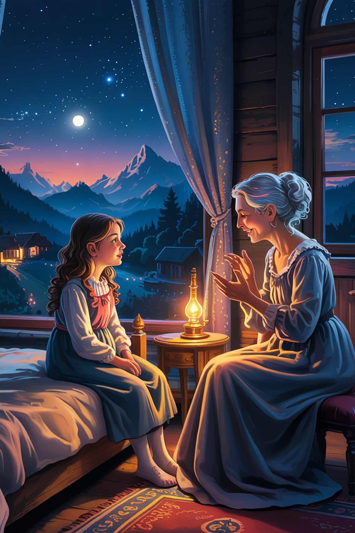 Illustration zur Gute-Nacht-Geschichte „Die Erfindung des Lichts - Gute-Nacht-Geschichte“