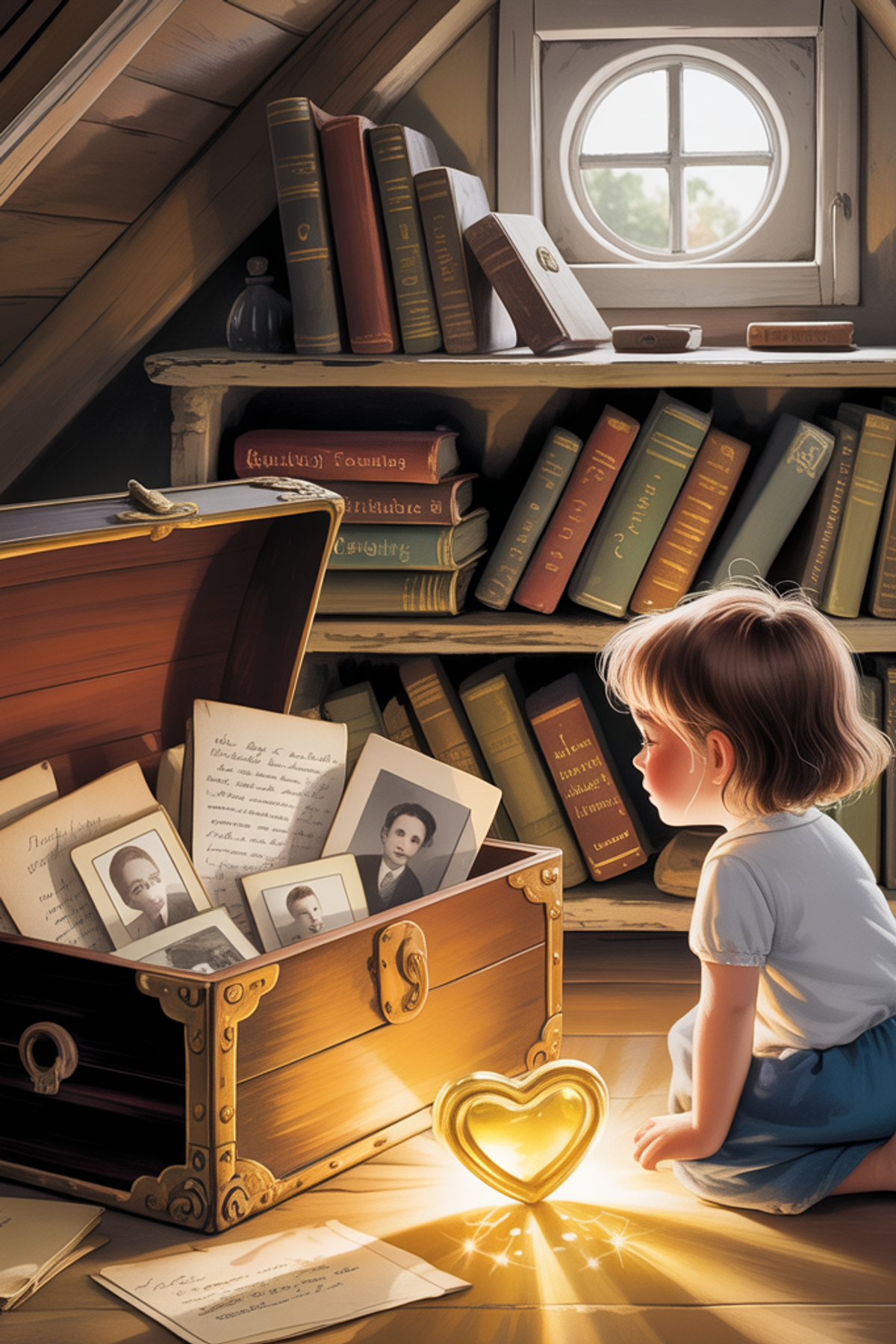 Illustration zur Gute-Nacht-Geschichte „Das geheime Geschenk der Großmutter - eine Geschichte über niemals endende Liebe“