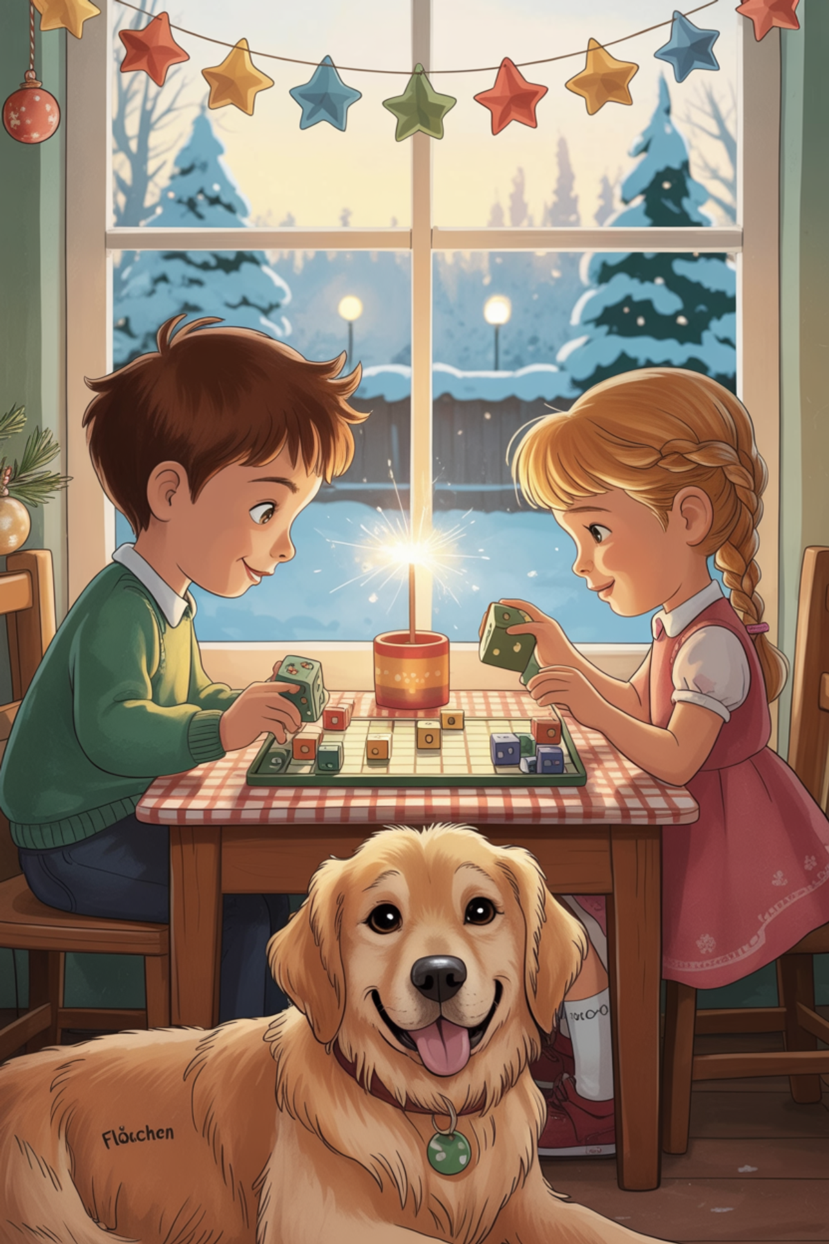 Illustration zur Gute-Nacht-Geschichte „Ein Silvester ohne Feuerwerk - eine inspirierende Gute-Nacht-Geschichte“