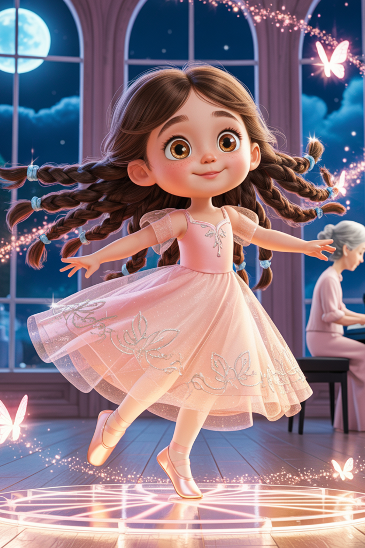 Illustration zur Gute-Nacht-Geschichte „Anna die Ballerina - Gute-Nacht-Geschichte“