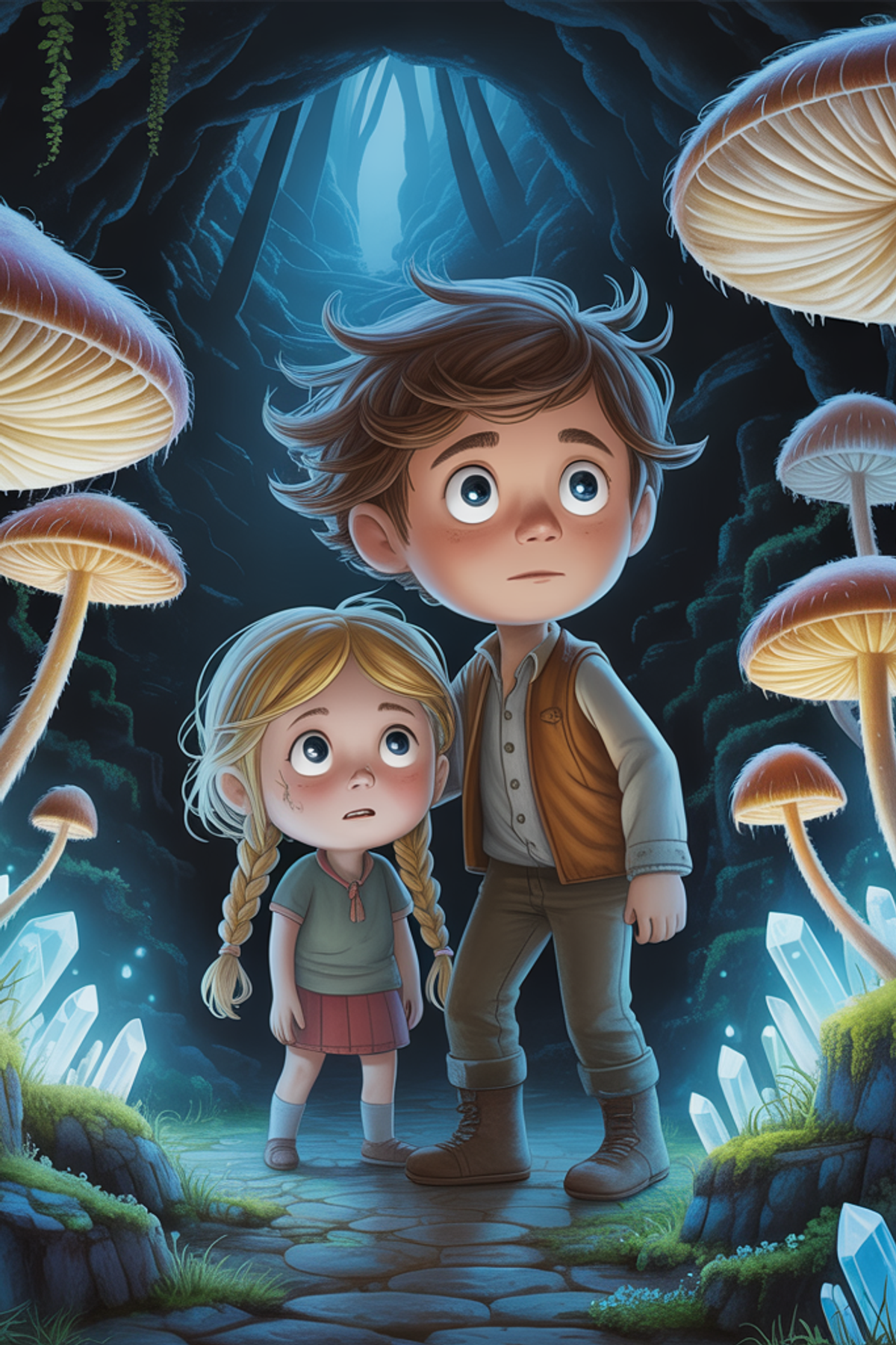 Illustration zur Gute-Nacht-Geschichte „Der unsichtbare Held der Unterwelt - eine spannende, gruselige Kindergeschichte zum Vorlesen“